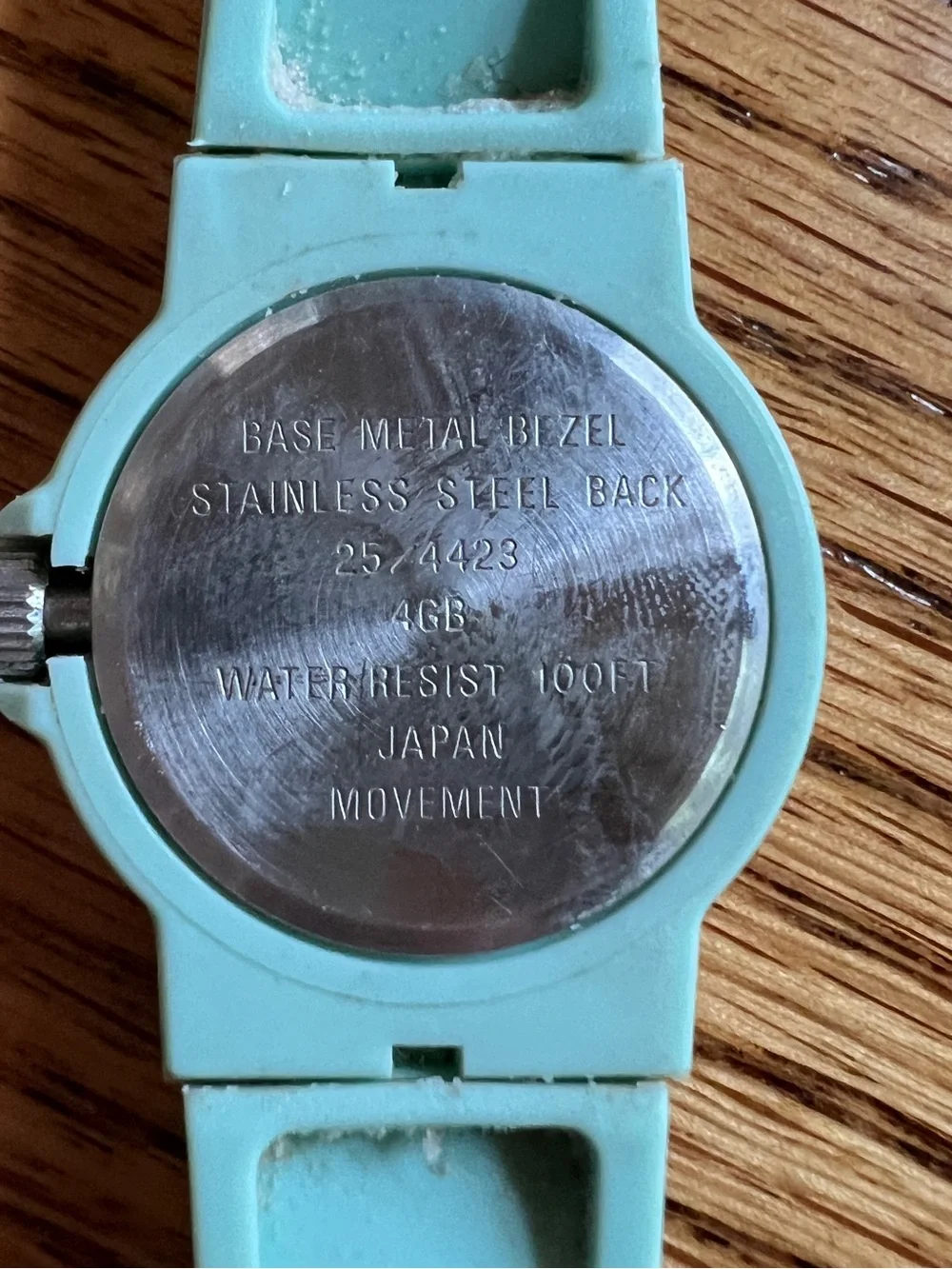 Armitron Mint Green Silicone Watch with Multicolor Dial